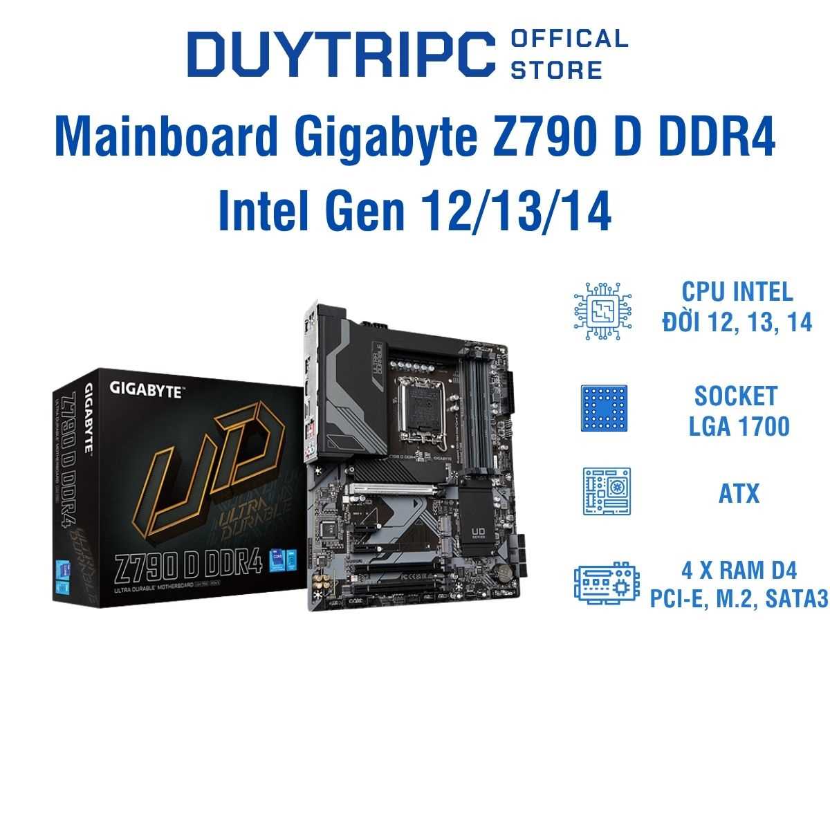 Mainboard Gigabyte Z790 D DDR4 – Bo Mạch Chủ Gaming Intel Gen 12/13/14 Hiệu Năng Cao